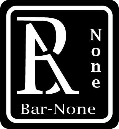Elements of a brand early Draft for Bar-None Logo